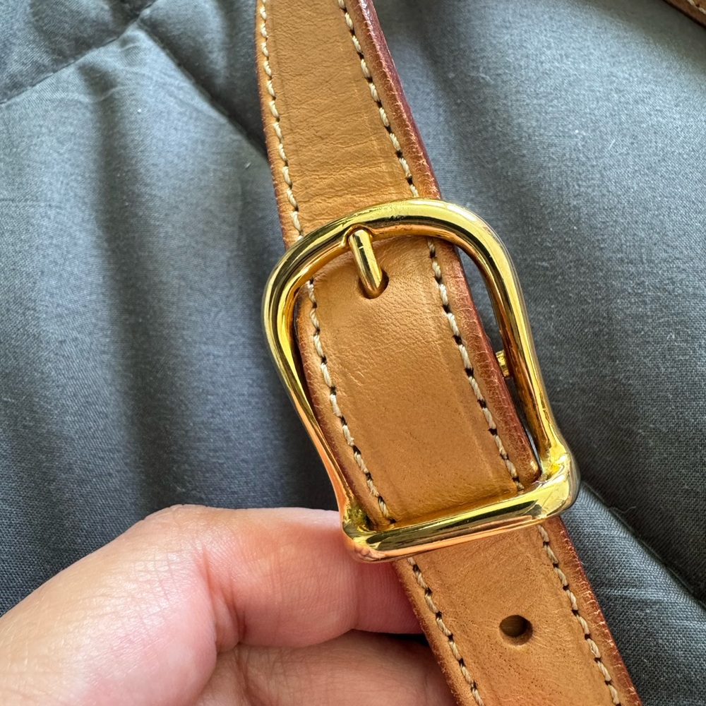 Vintage Celine Brown Leather Saddle Crossbody with Tan Trim - Picture 8 of 16